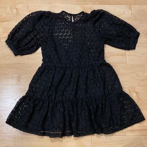 Black lace H&M dress with bubble sleeves